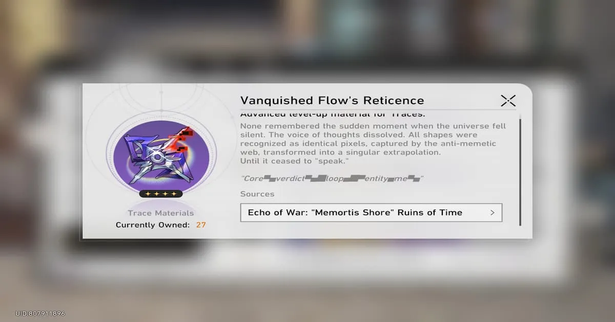 Honkai Star Rail Ashveil Trace Materials