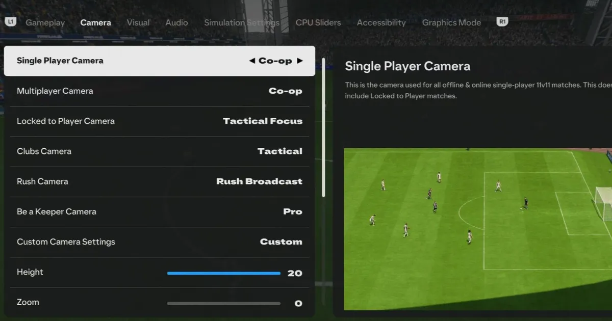 FC 25 Best Camera Settings for Ultimate Team