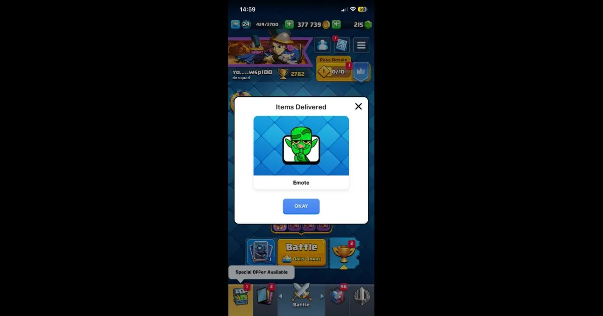 Clash Royale Secret emote