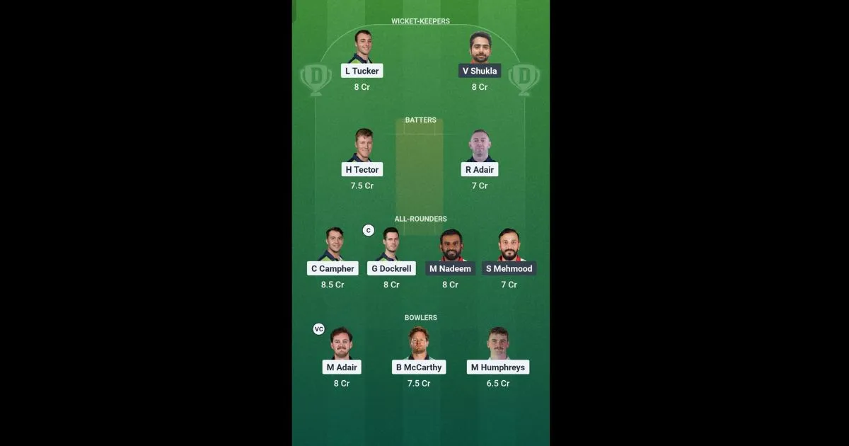 IRE vs OMN Dream11 Prediction Team 1
