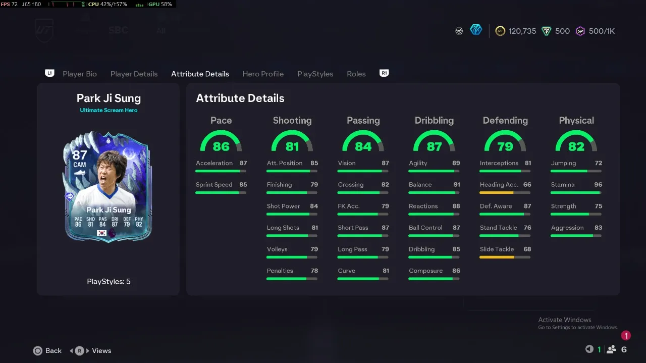 FC 26 Ultimate Scream Park Ji Sung SBC Released