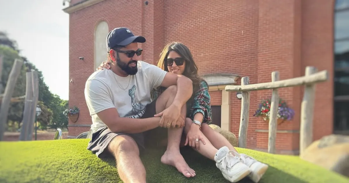 Rohit Sharma with wife