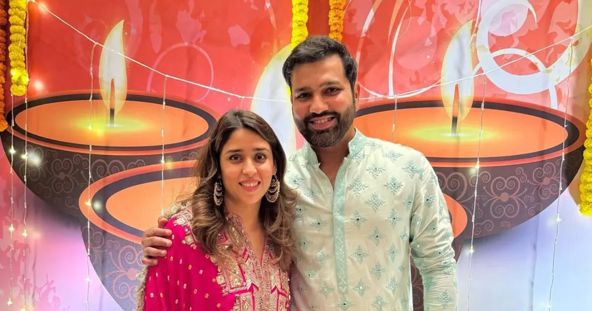 Rohit Sharma with wife