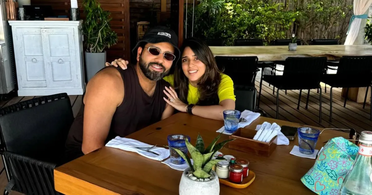 Rohit Sharma with wife