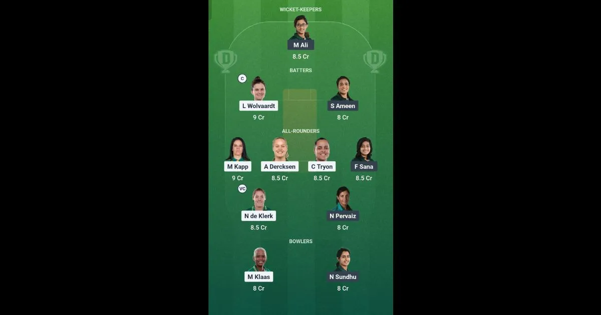 SA-W vs PAK-W Dream11 Prediction Team 1