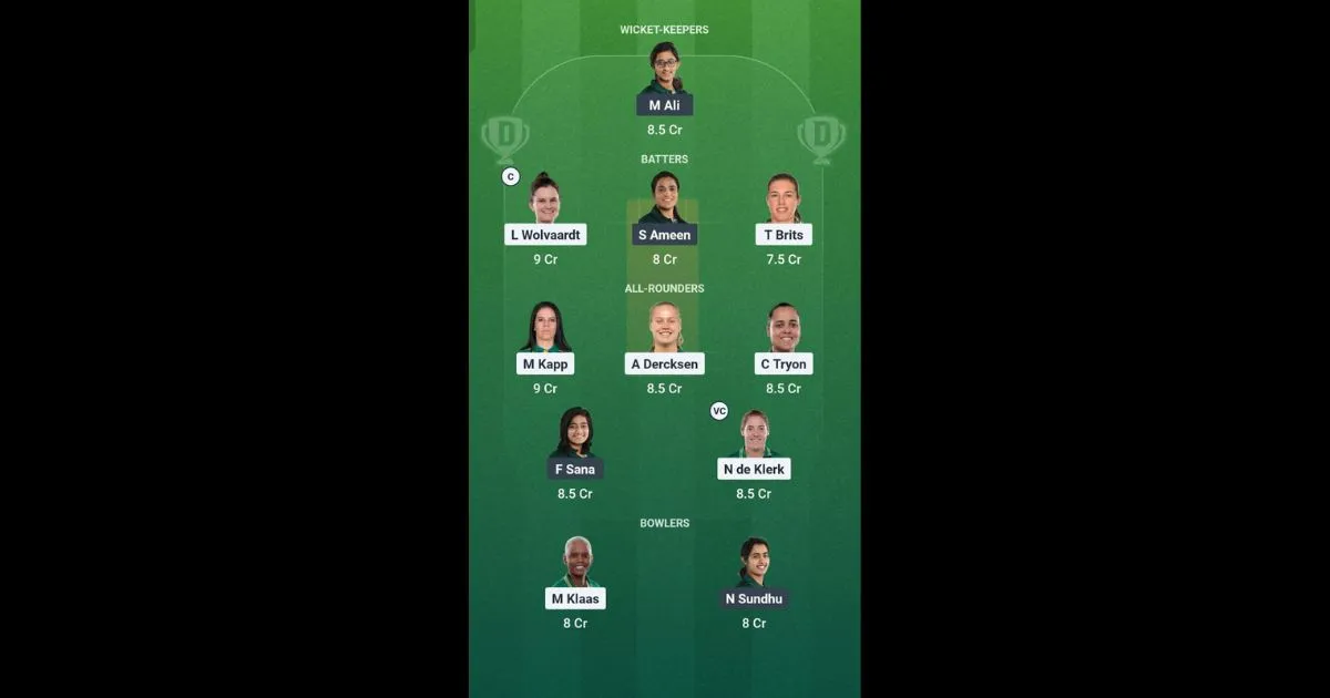 SA-W vs PAK-W Dream11 Prediction Team 2