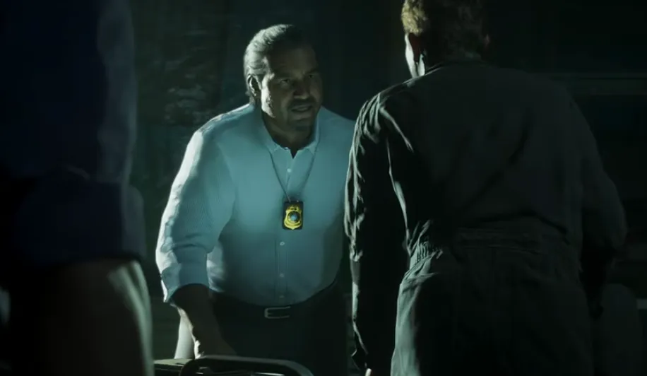 Police officer scene