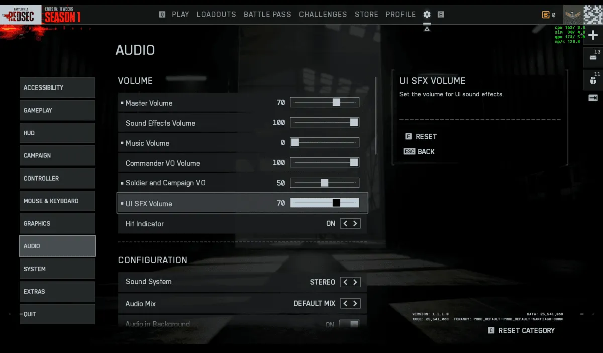Audio Settings