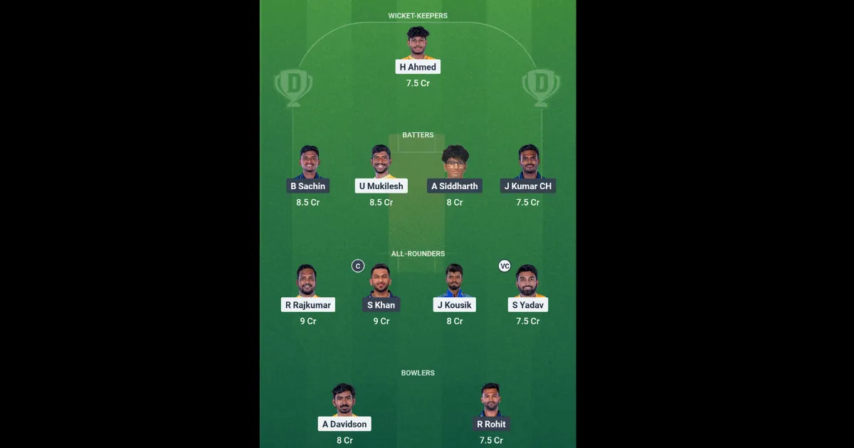 TGC vs LKK Dream11 Prediction Team 2 (Source: Dream11 App)