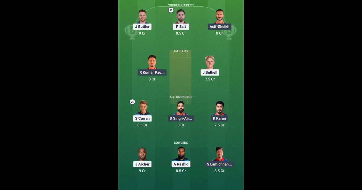 ENG vs NEP Dream11