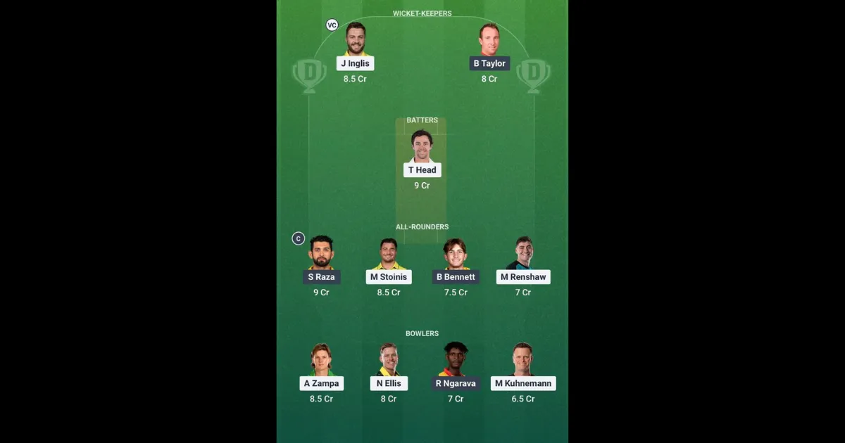 AUS vs ZIM Dream11