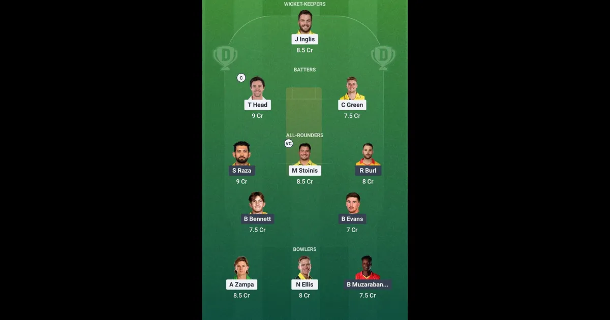 AUS vs ZIM Dream11