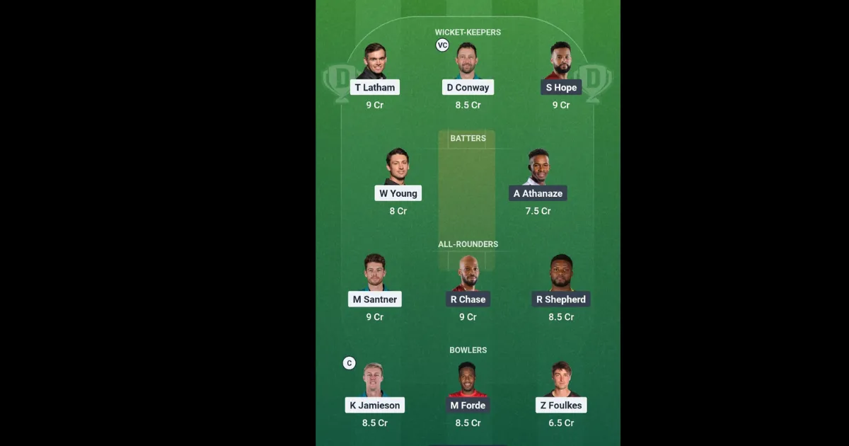 NZ vs WI Dream11 Prediction NZ vs WI Dream11 Prediction