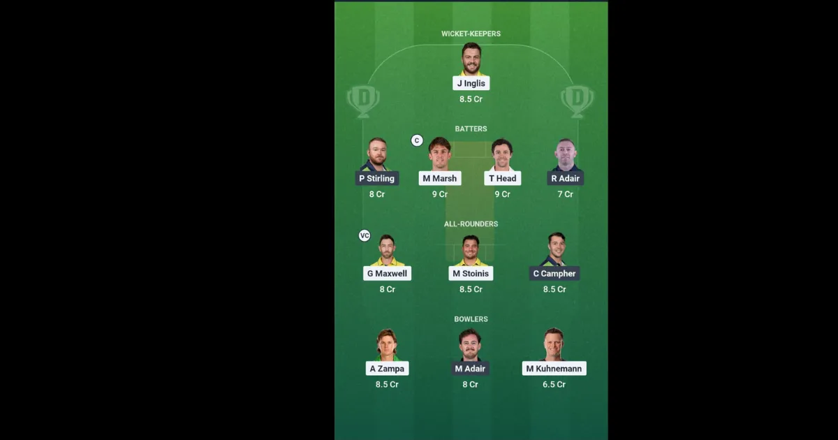 AUS vs IRE Dream11 Prediction