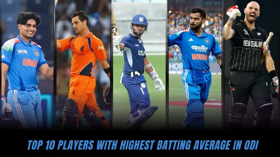 Top 10 Players With Highest Batting Average in ODI (Updated 2026)