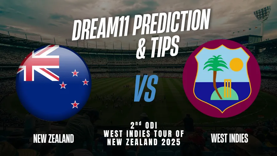 NZ vs WI Dream11 Prediction: Dream11 Team Today, Fantasy Cricket Tips, Playing XI, Pitch Report, Injury Update - West Indies Tour of New Zealand 2025, 2nd ODI