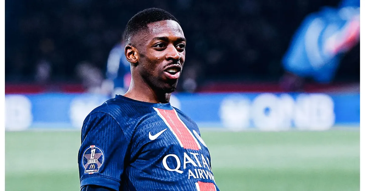 Ousmane Dembele celebrates (Image credit: Ligue 1 |X)