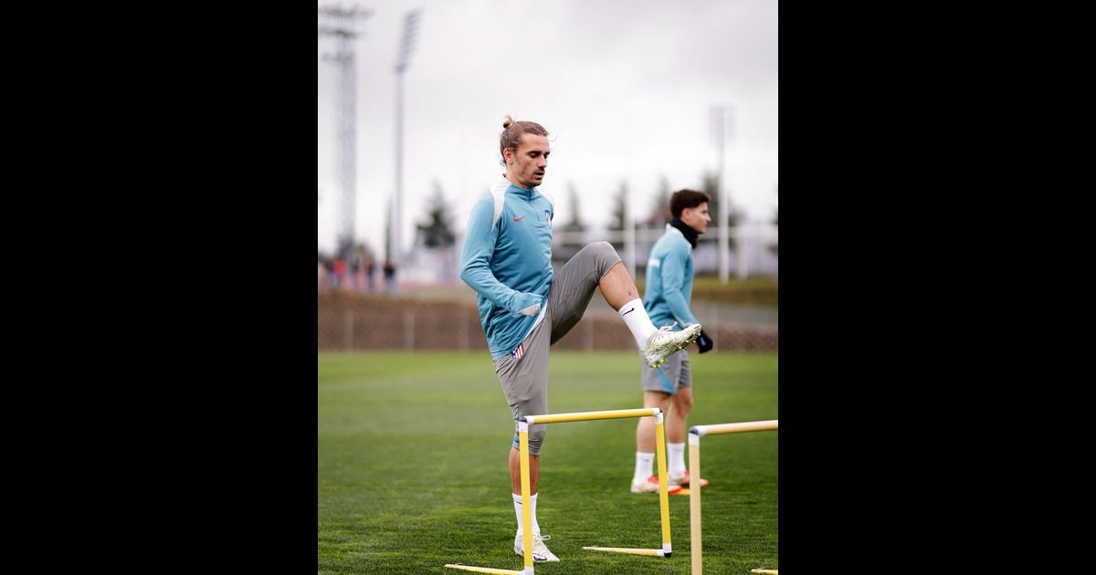 Antoine Griezmann in training (Image Credits: Official X/@AtleticoMadrid)