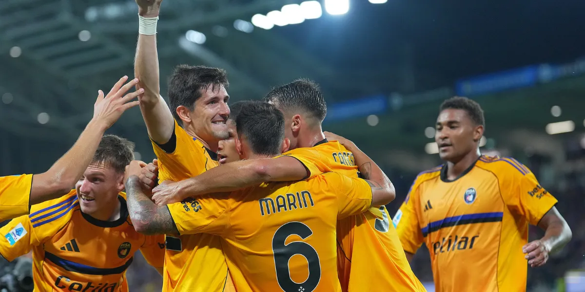 Pisa celebrating their first goal (Source:X/Lega Serie A)