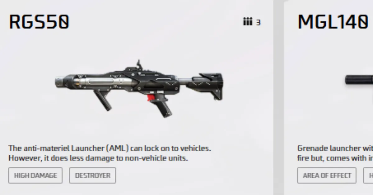 Launchers in Free Fire