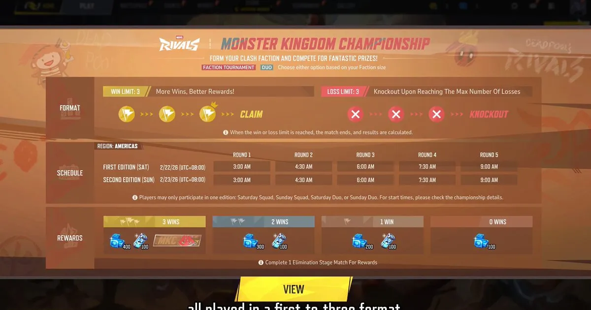 Marvel Rivals Tournament Rewards