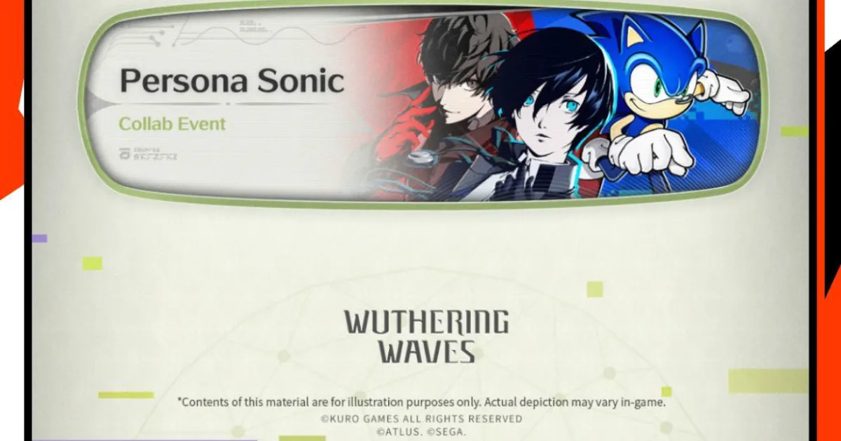 Wuthering Waves Version 3.0 Persona and Sonic Collaboration Event