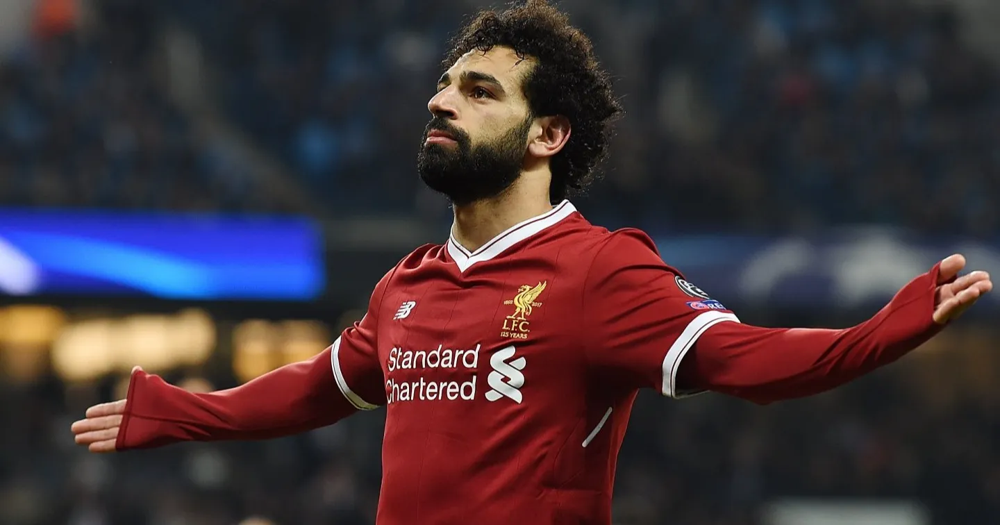 Salah celebrating