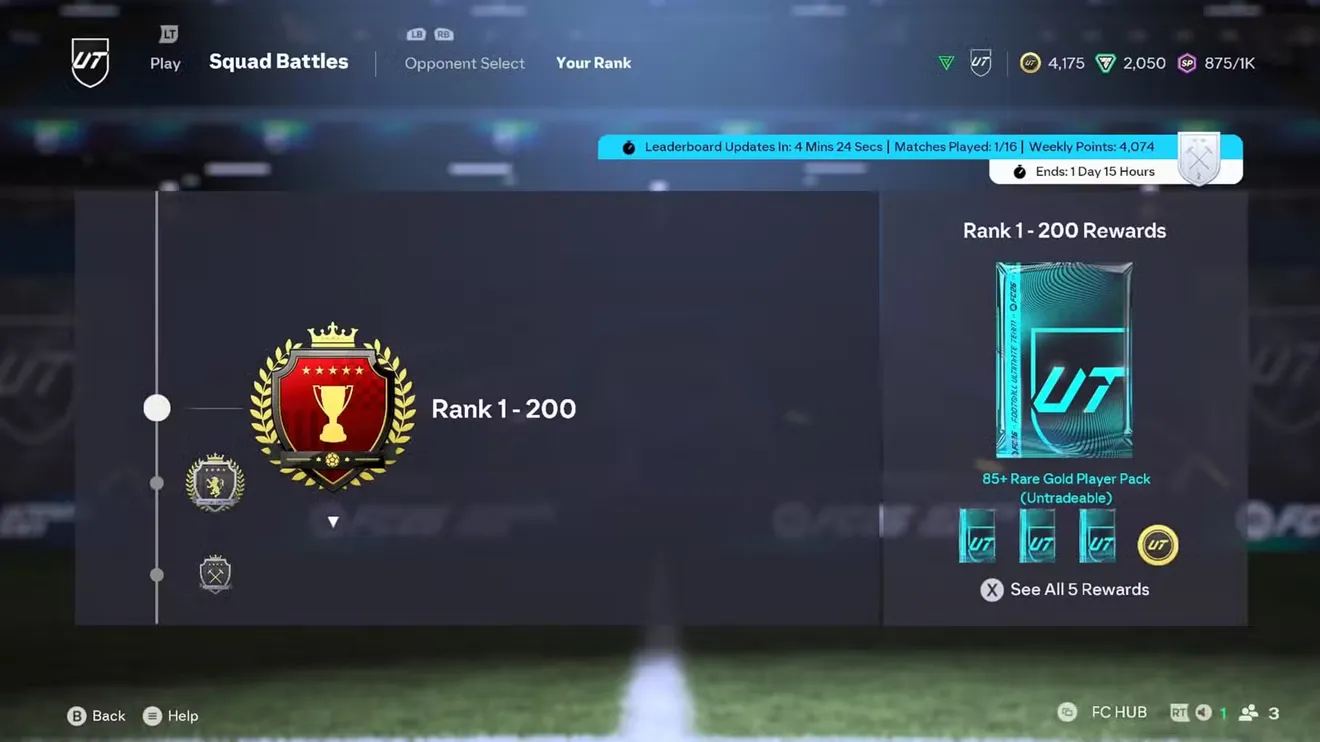 FC 26 Squad Battles Rewards.