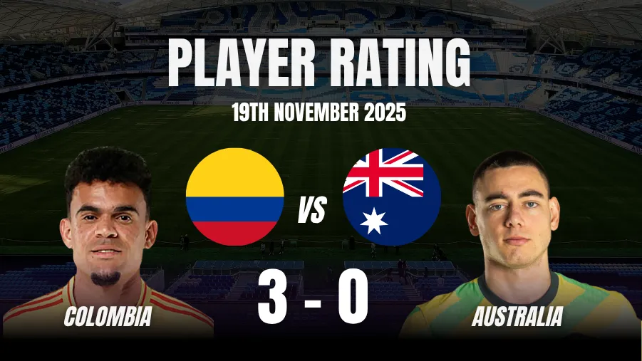 Colombia Vs Australia Player Ratings