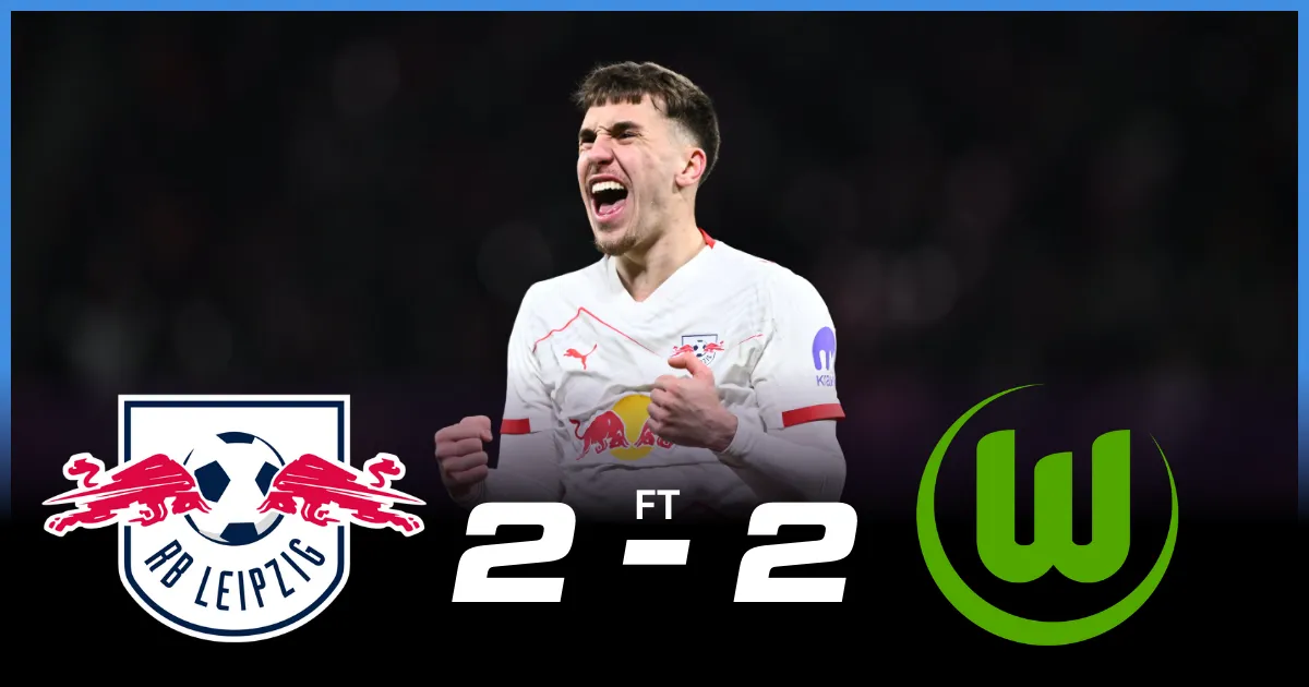 RB Leipzig 2-2 VfL Wolfsburg Player Ratings: Brajan Gruda Stunner At The End Secures a Point for Die Rotten Bullen at Home